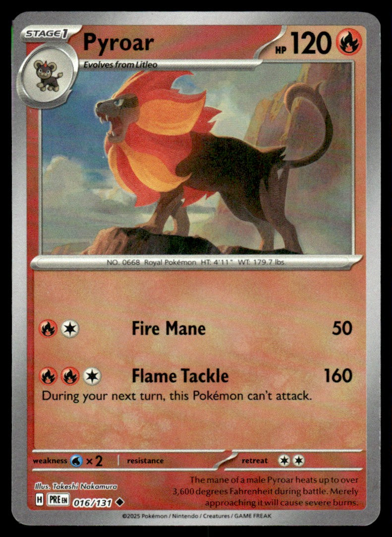Pyroar (Poke Ball Patern) 016/131 - Prismatic Evolutions - Scarlet & V ...