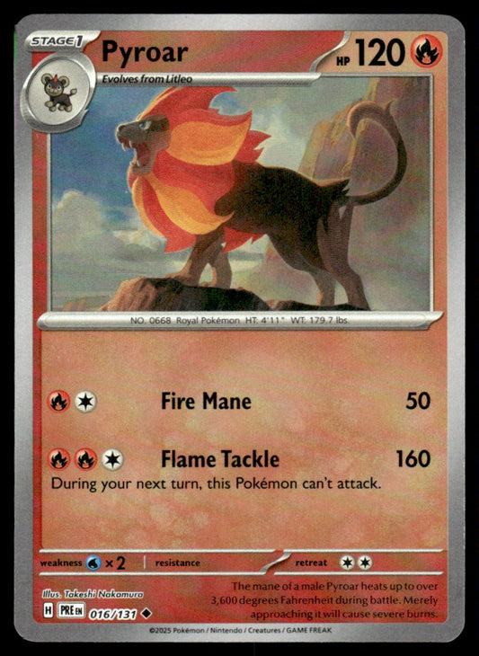 Pyroar (Poke Ball Patern) 016/131 - Prismatic Evolutions - Scarlet & Violet