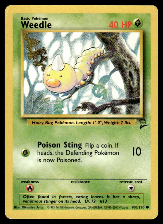 LP Weedle 100 No Holo - Base Set 2