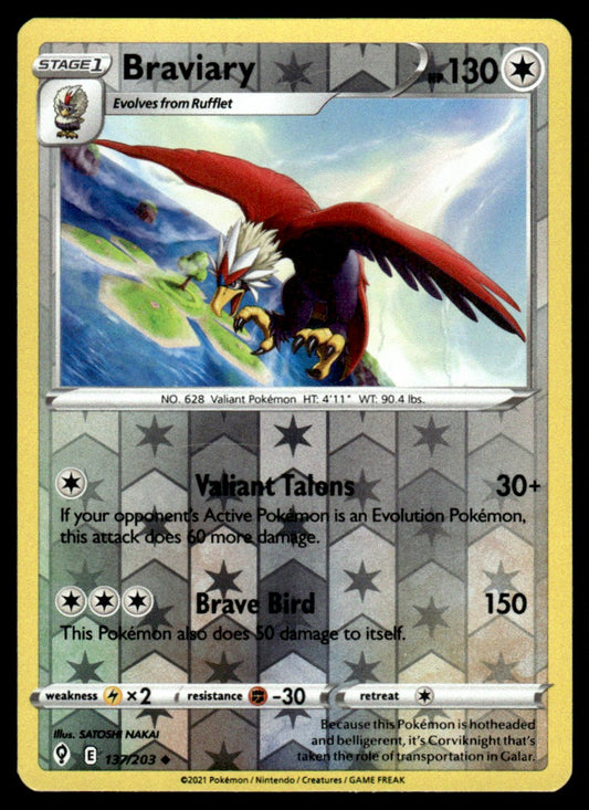 Braviary 137/203 Reverse - Evolving Skies - Sword & Shield