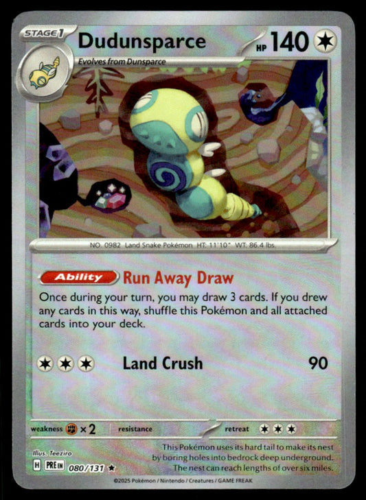 Dudunsparce (Poke Ball Patern) 080/131 - Prismatic Evolutions - Scarlet & Violet