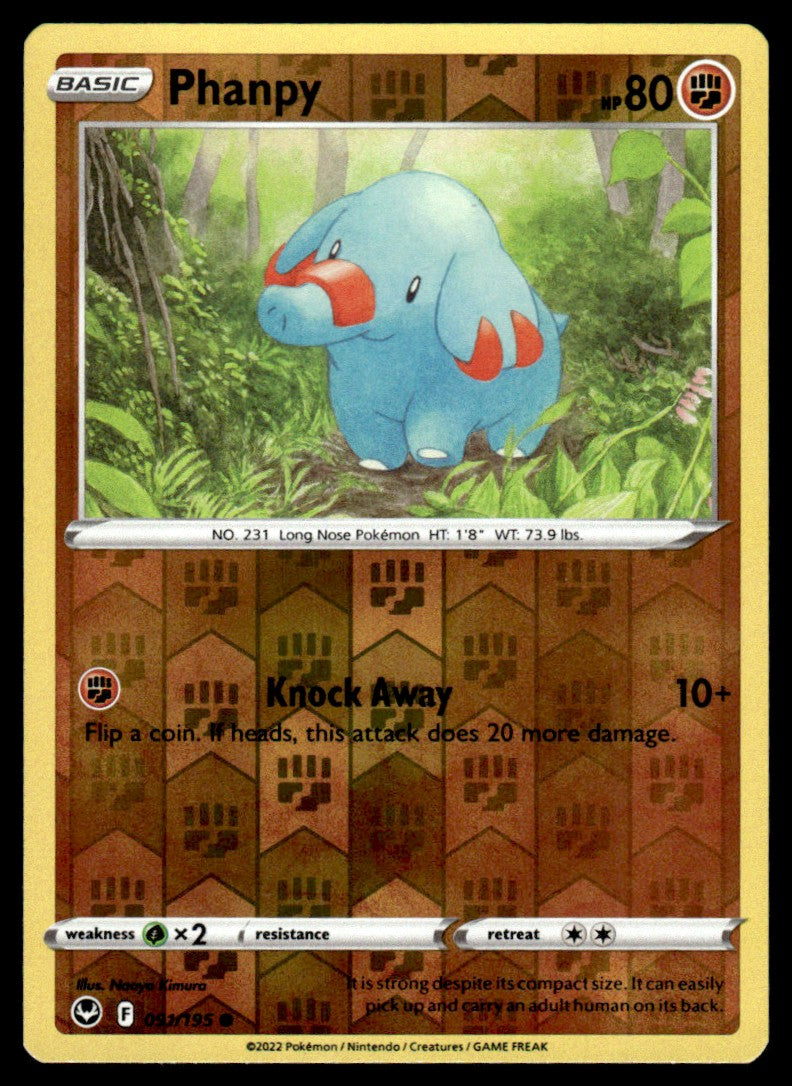 Phanpy 091/195 Reverse - Silver Tempest - Sword & Shield