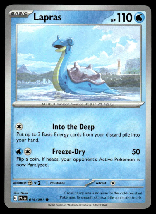 Lapras 016/091 Comun - Paldean Fates - Scarlet & Violet