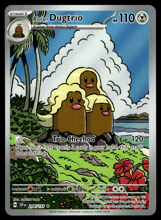 Alolan Dugtrio 208/191 - Surging Sparks - Scarlet & Violet