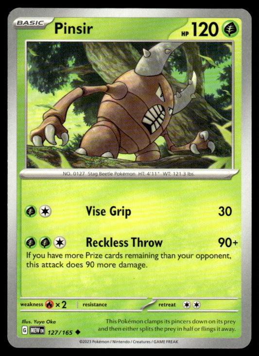 Pinsir 127/165 Uncomon - Scarlet & Violet - 151 - Scarlet & Violet