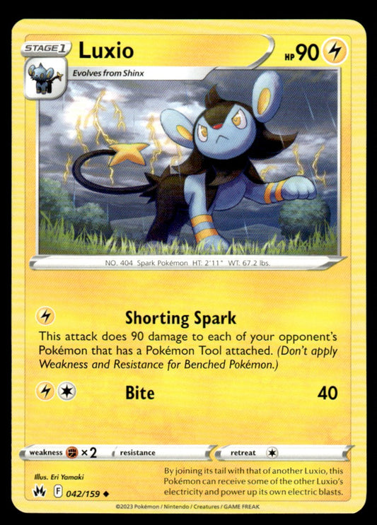 Luxio 042/159 Uncomon - Crown Zenith - Sword & Shield