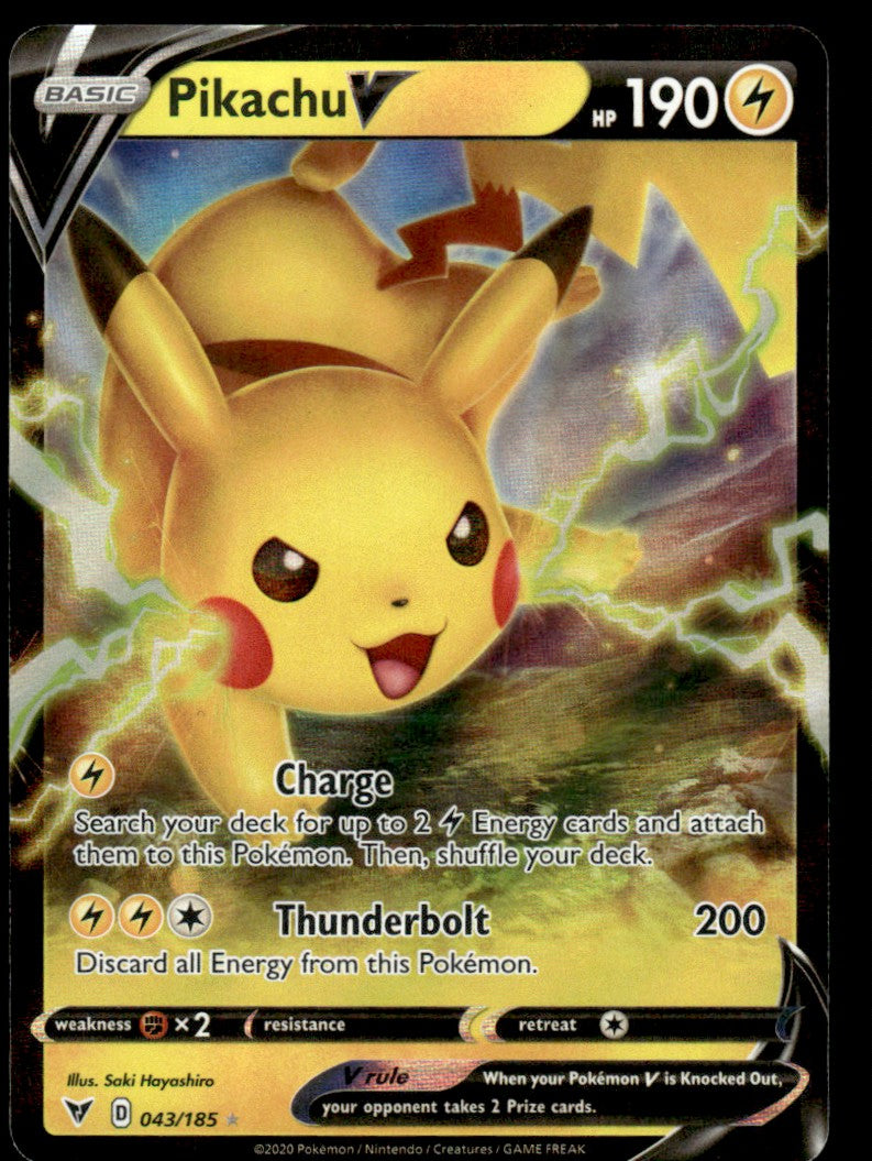 Pikachu V 043/185 - Vivid Voltage - Sword & Shield