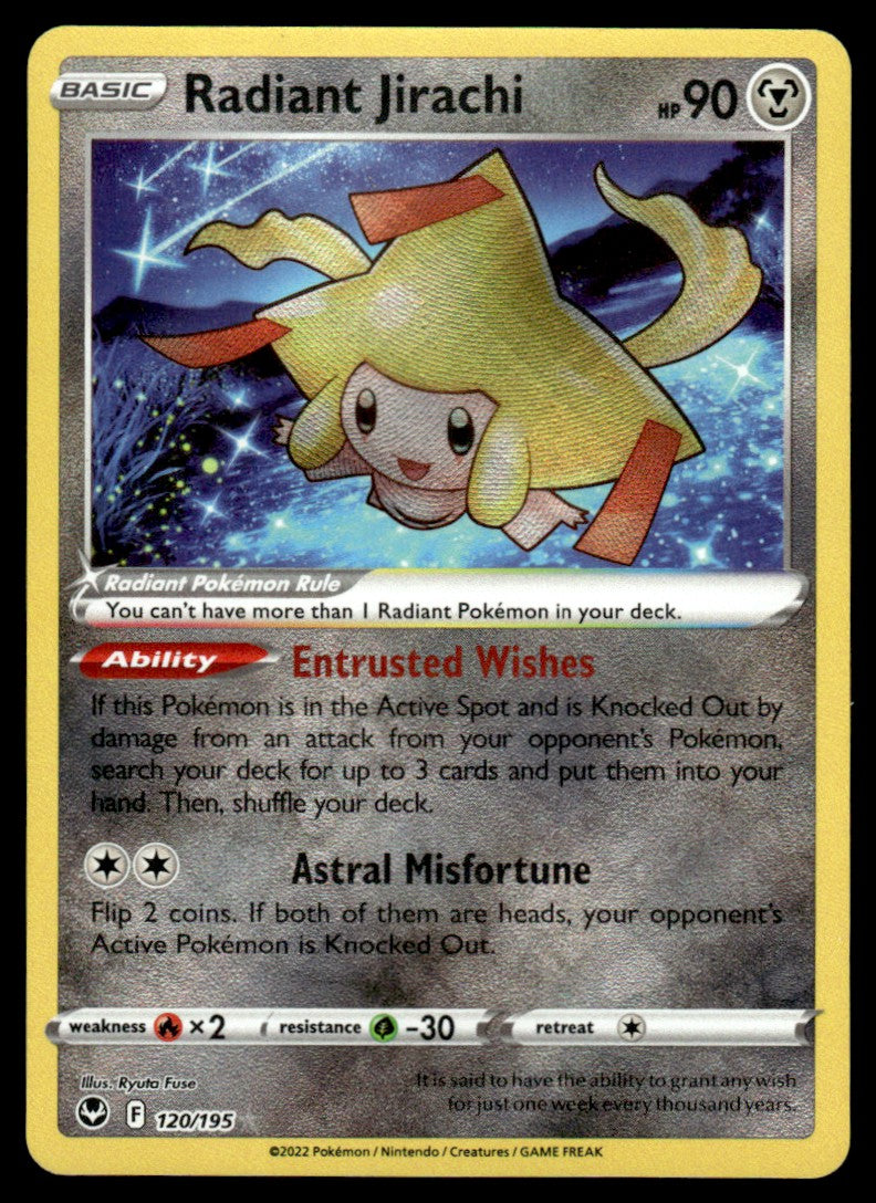 Radiant Jirachi 120/195 - Silver Tempest - Sword & Shield
