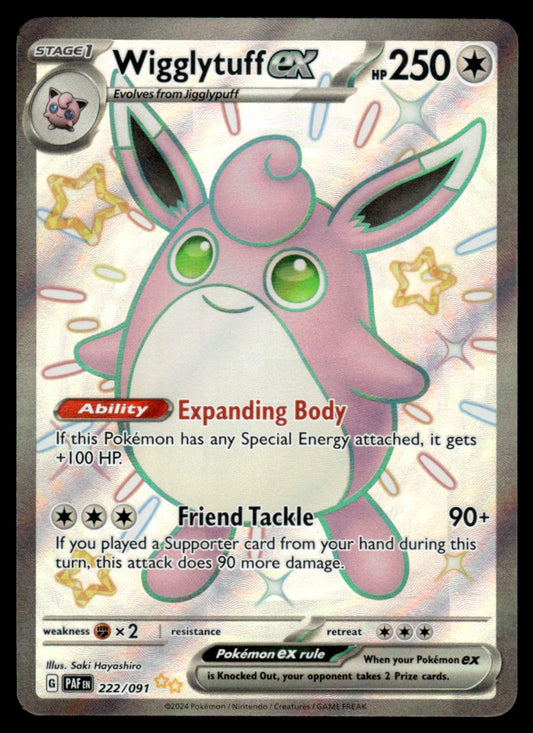 Wigglytuff ex 222/091 - Paldean Fates - Scarlet & Violet
