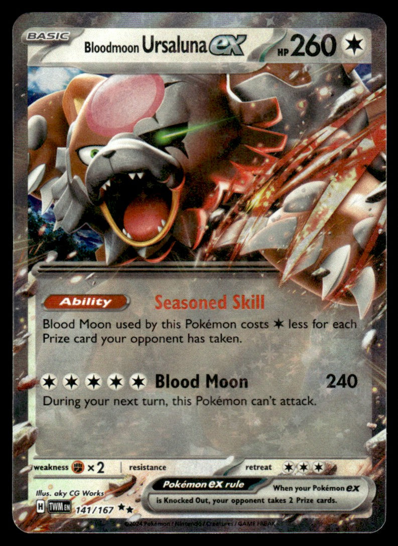 Bloodmoon Ursaluna ex 141/167 - Twilight Masquerade - Scarlet & Violet