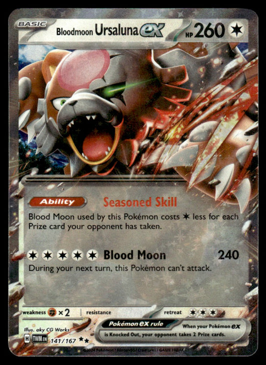 Bloodmoon Ursaluna ex 141/167 - Twilight Masquerade - Scarlet & Violet