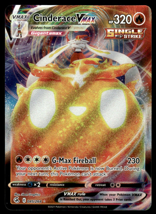 Cinderace VMAX 045/264 - Fusion Strike - Sword & Shield