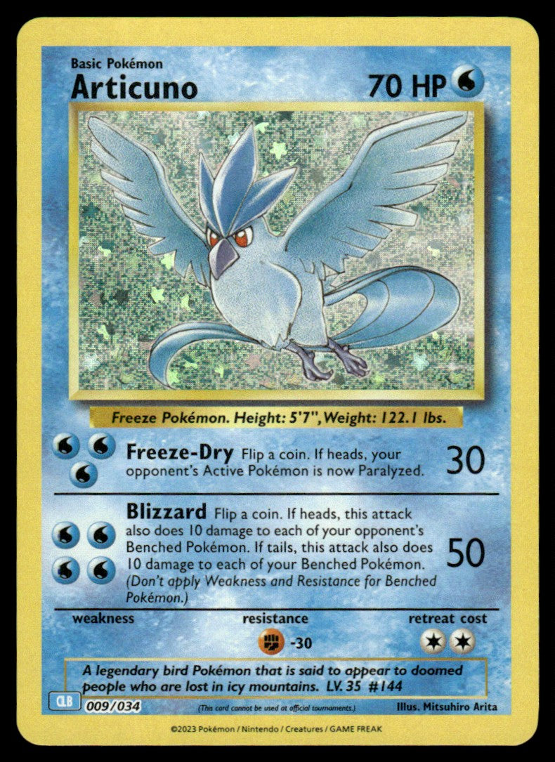 Articuno 009/034 - Trading Card Game Classic