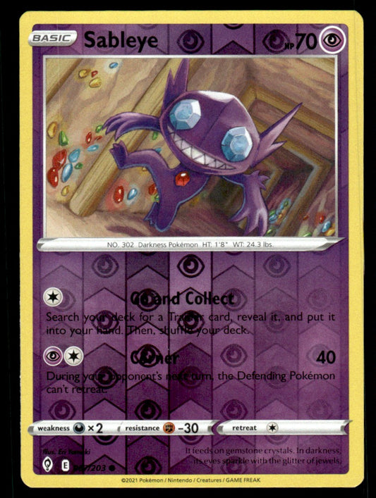 Sableye 067/203 Reverse - Evolving Skies - Sword & Shield