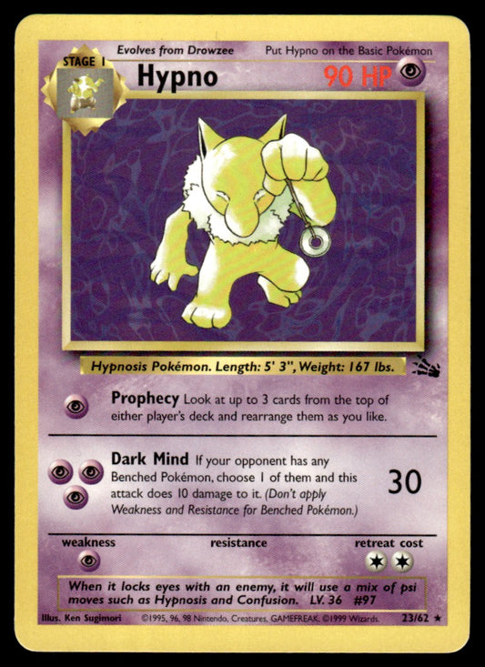 LP Hypno 23 No Holo - Fossil