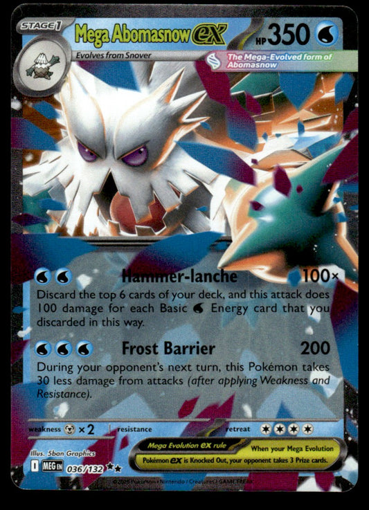 Mega Abomasnow ex 036/132 - Mega Evolution Base Set - Mega Evolution