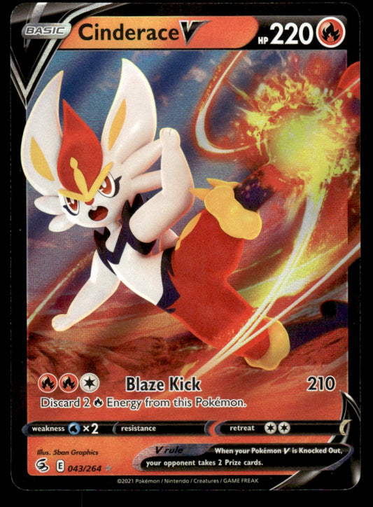 Cinderace V 043/264 - Fusion Strike - Sword & Shield
