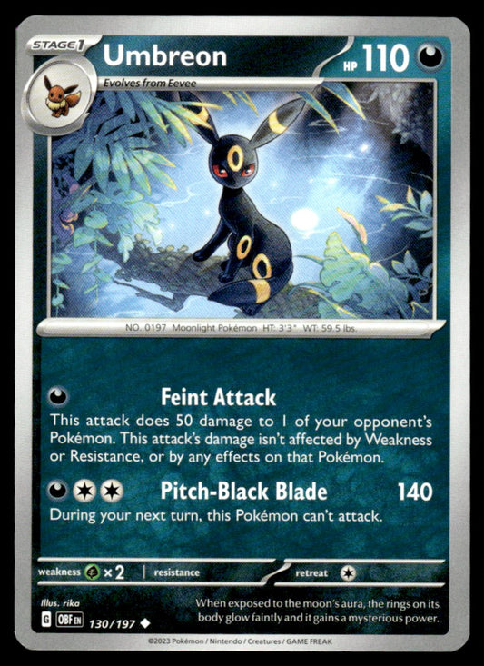 Umbreon 130/197 Uncomon - Obsidian Flames - Scarlet & Violet