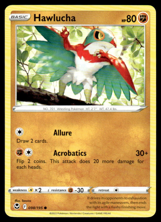 Hawlucha 098/195 Comun - Silver Tempest - Sword & Shield