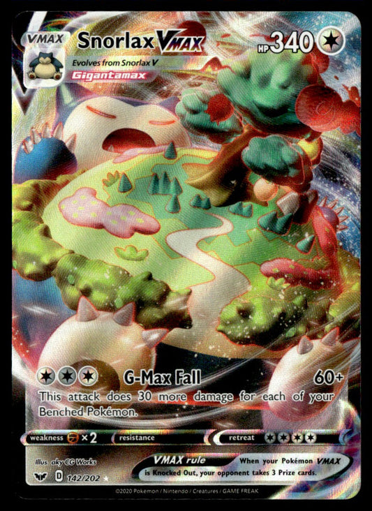 Snorlax VMAX 142/202 - Sword & Shield Base Set - Sword & Shield