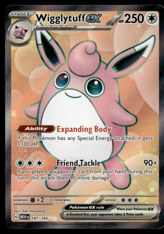 Wigglytuff ex 187/165 - Scarlet & Violet - 151 - Scarlet & Violet