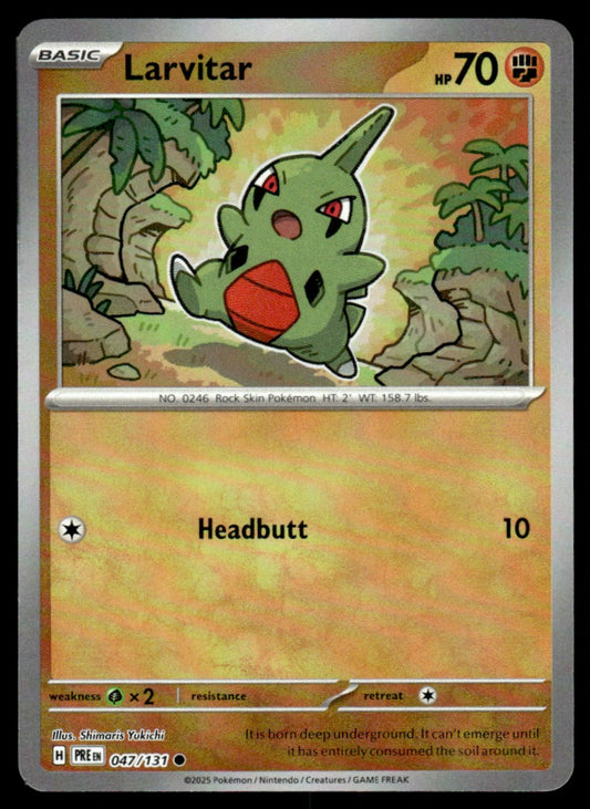 Larvitar (Master Ball Patern) 047/131 - Prismatic Evolutions - Scarlet & Violet