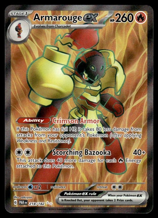 Armarouge ex 218/182 - Paradox Rift - Scarlet & Violet