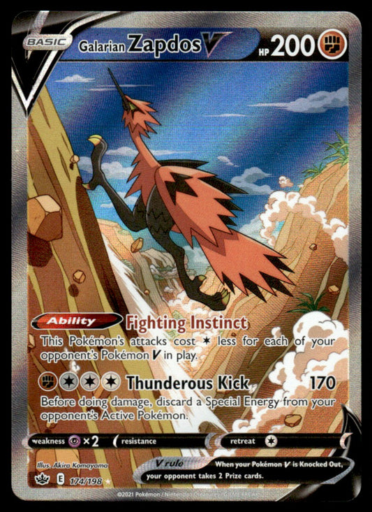 Galarian Zapdos V 174/198 - Chilling Reign - Sword & Shield