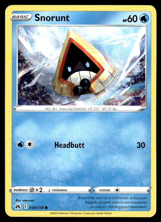 Snorunt 034/159 Comun - Crown Zenith - Sword & Shield