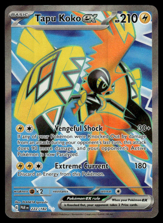 Tapu Koko ex 222/182 - Paradox Rift - Scarlet & Violet