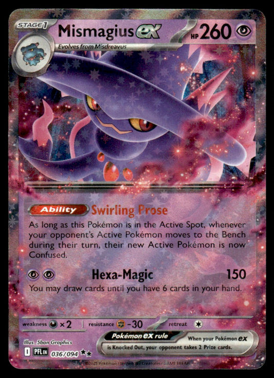 Mismagius ex 036/094 - Phantasmal Flames - Mega Evolution