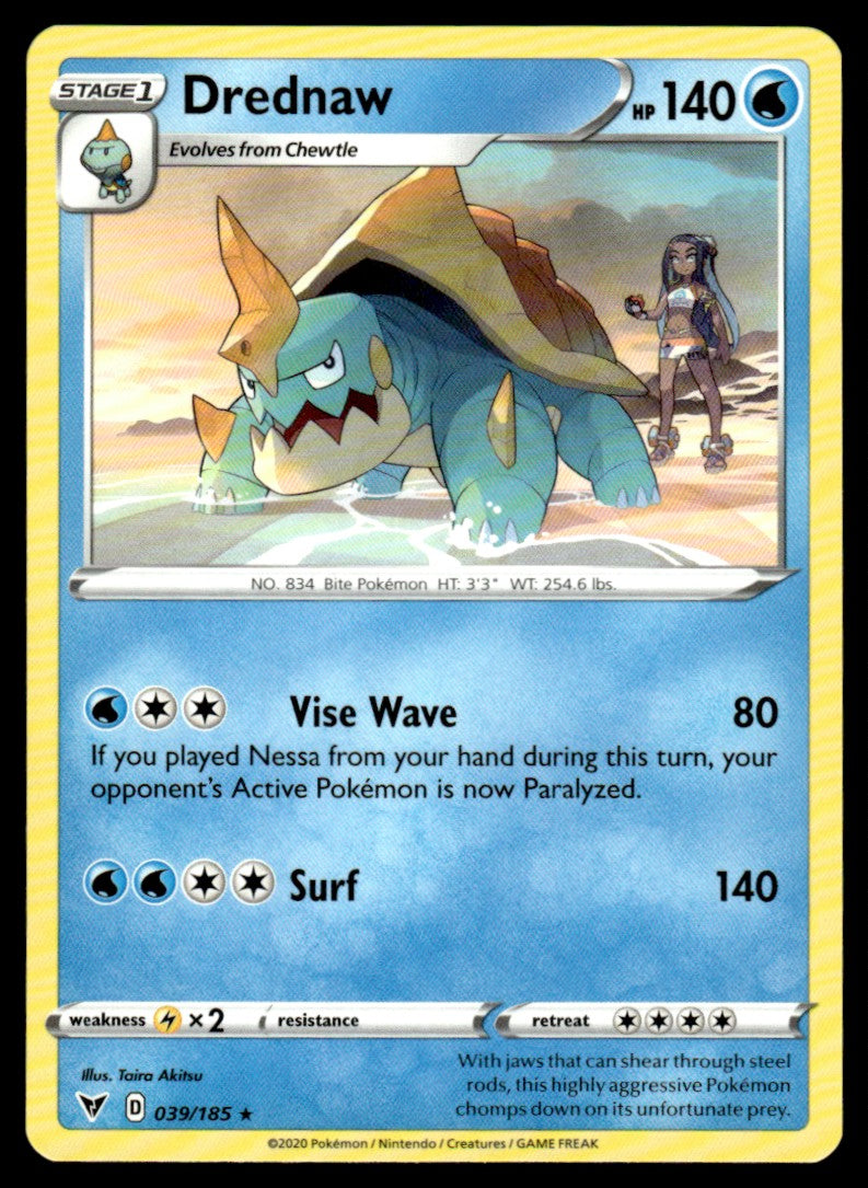 Drednaw 039/185 Rare - Vivid Voltage - Sword & Shield