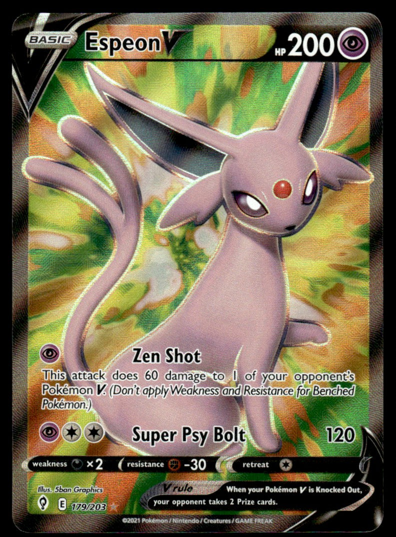 Espeon V 179/203 - Evolving Skies - Sword & Shield