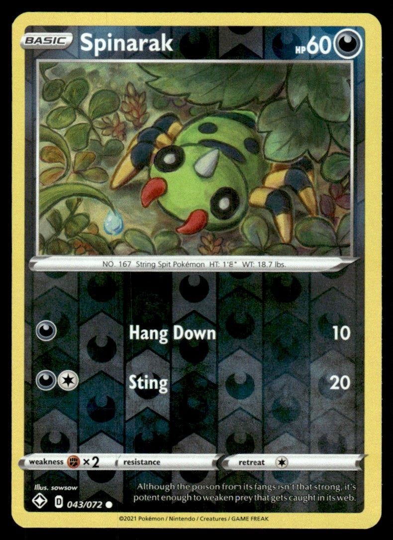 Spinarak 043/072 Reverse - Shining Fates - Sword & Shield