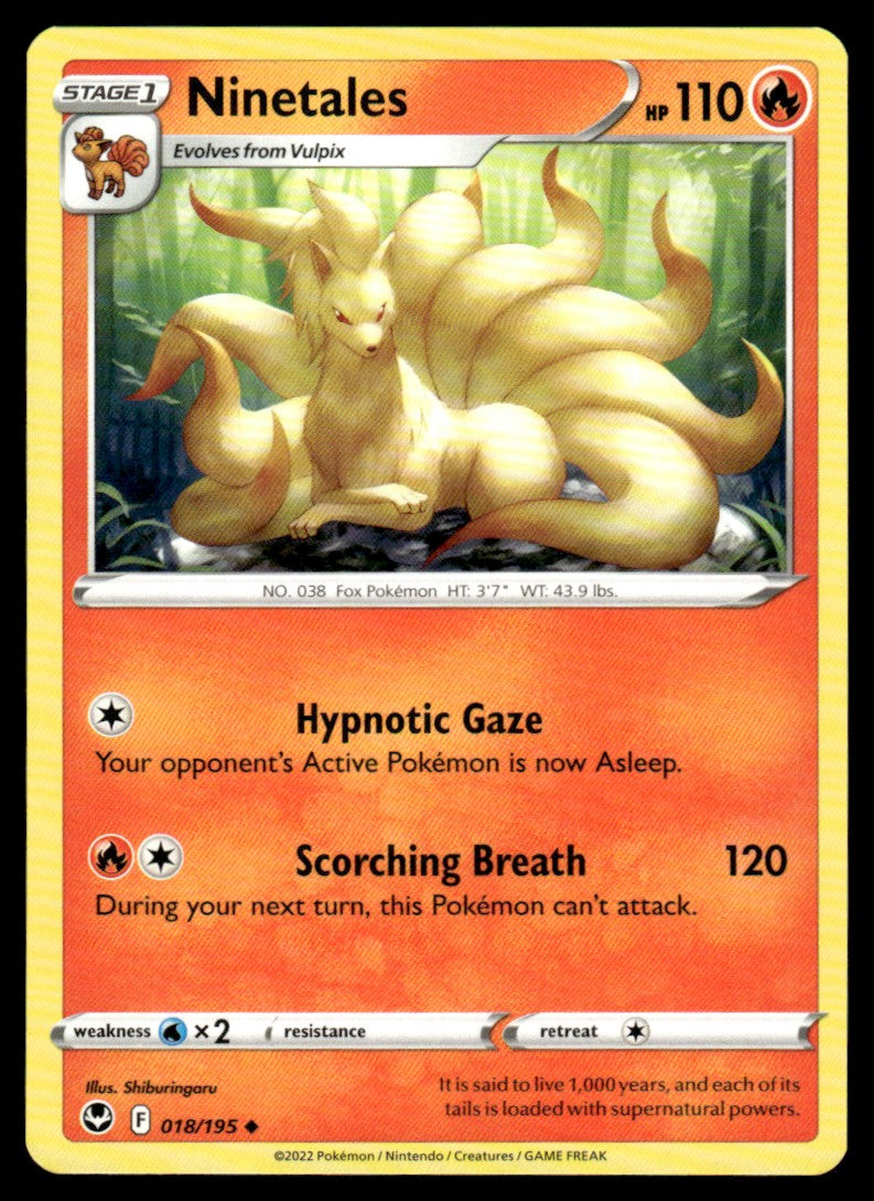 Ninetales 018/195 Uncomon - Silver Tempest - Sword & Shield