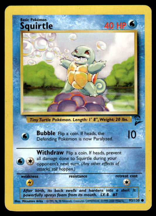 LP Squirtle 93 No Holo - Base Set 2