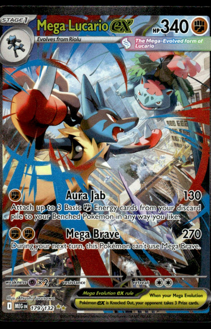 Mega Lucario ex 179/132 - Mega Evolution Base Set - Mega Evolution