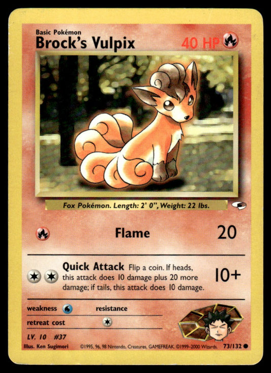 LP Brock’s Vulpix 73 No Holo - Gym Heroes