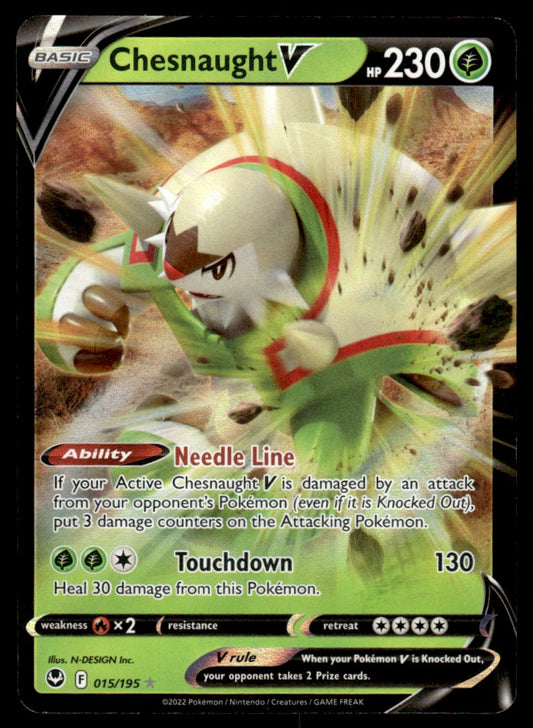 Chesnaught V 015/195 - Silver Tempest - Sword & Shield