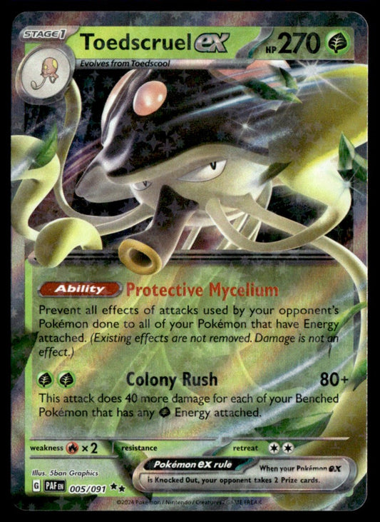 Toedscruel ex 005/091 - Paldean Fates - Scarlet & Violet