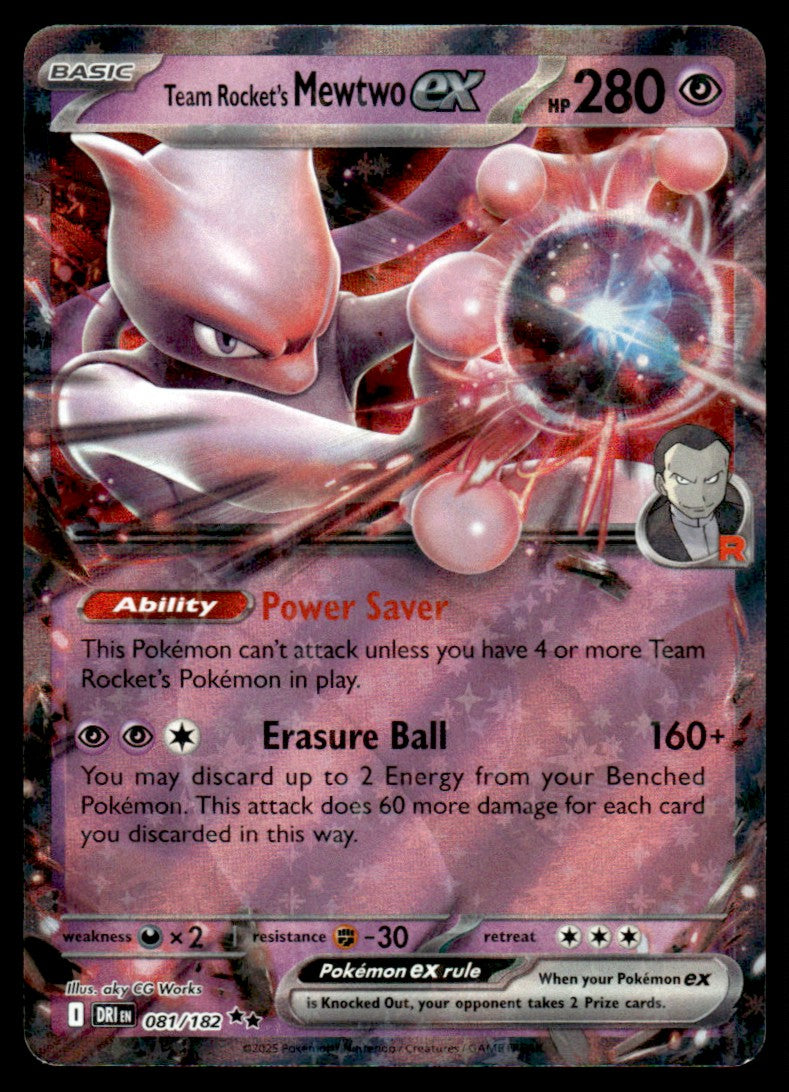 Team Rocket's Mewtwo ex 081/182 - Destined Rivals - Scarlet & Violet