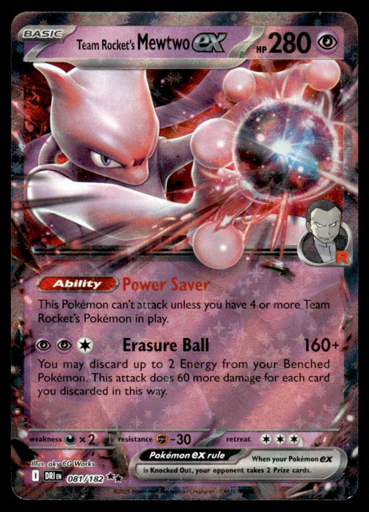 Team Rocket's Mewtwo ex 081/182 - Destined Rivals - Scarlet & Violet