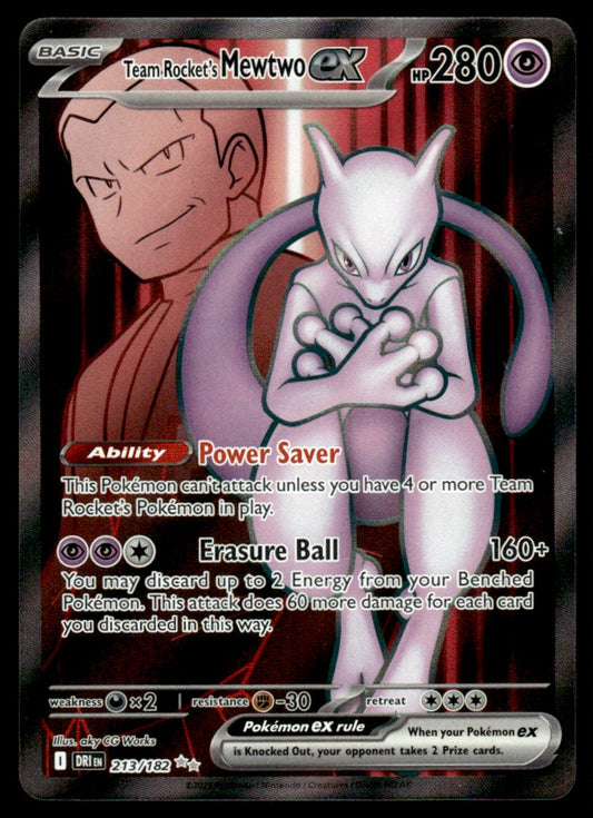 Team Rocket's Mewtwo ex 213/182 - Destined Rivals - Scarlet & Violet