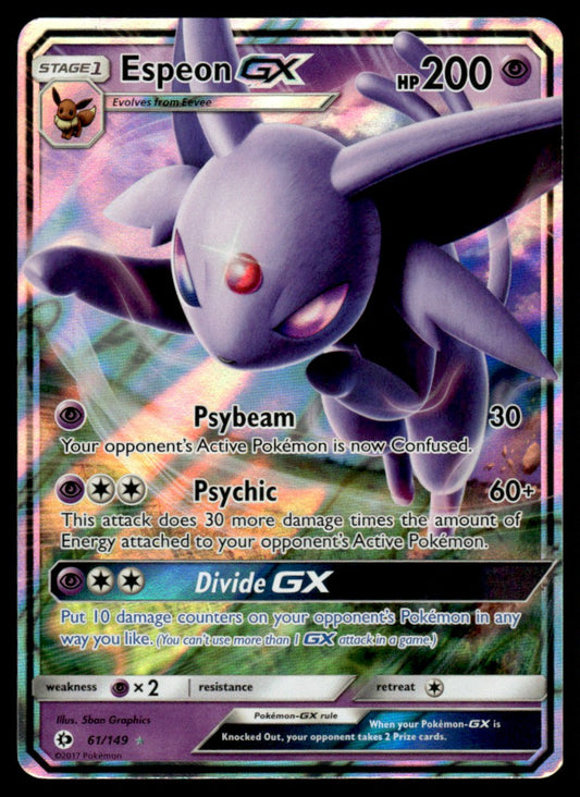 NM Espeon-GX 61 - SM Base Set