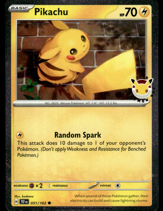 Pikachu (Pokemon Day 2026) 051/162 - Temporal Forces - Scarlet & Violet