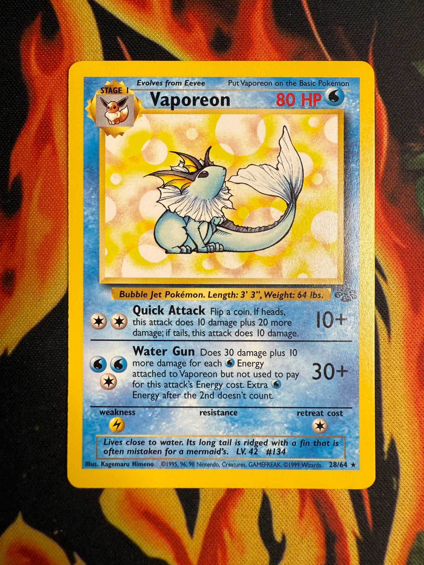 Vaporeon No Holo Jungle (Subasta #1212)