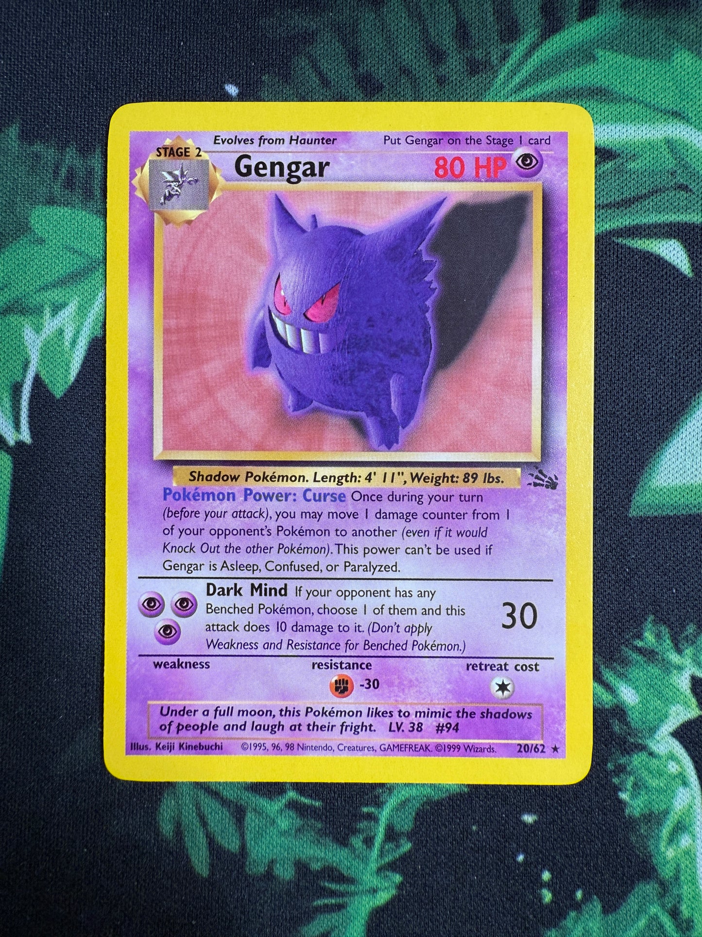LP Gengar No Holo Fossil (Subasta #1226)