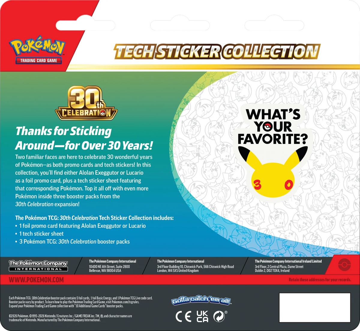 30th Celebration - 3 Pack Blister (3 Sobres) - Ingles
