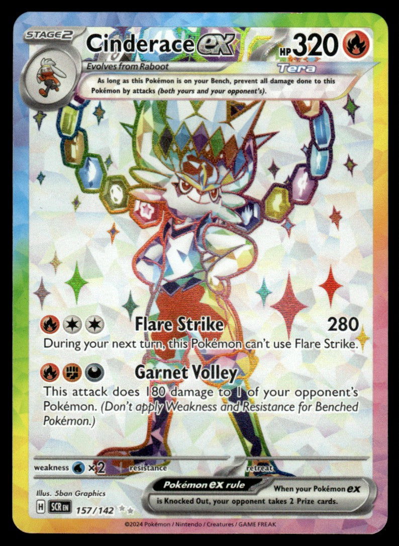 Cinderace ex 157/142 - Stellar Crown - Scarlet & Violet