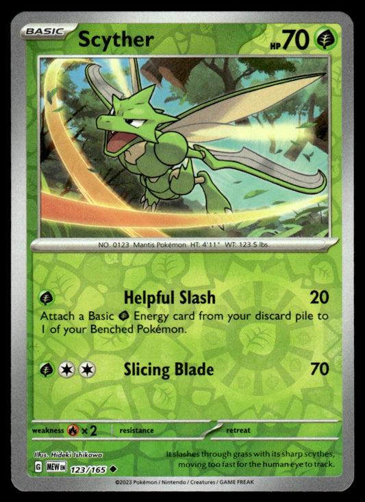 Scyther 123/165 Reverse - Scarlet & Violet - 151 - Scarlet & Violet